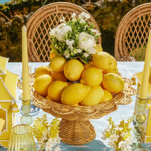 Year-round Decorations | Autumn Decorations<Mrs. Alice Luciana Rattan Scalloped Bowl