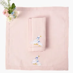 Napkins<Mrs. Alice Lucy Goose Pink Linen Napkins (Set of 4)