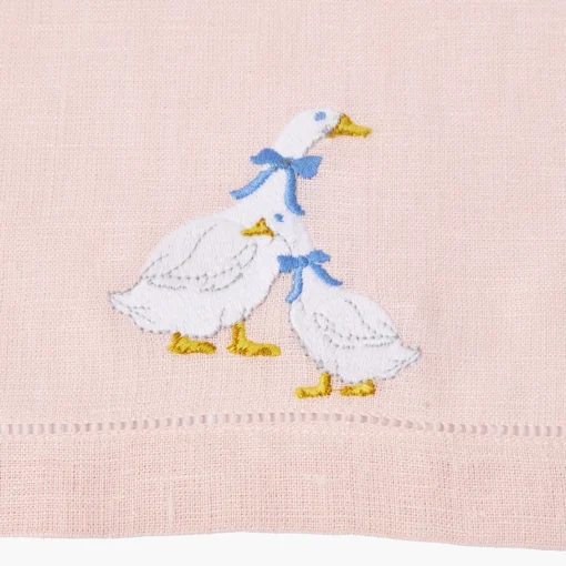 Napkins<Mrs. Alice Lucy Goose Pink Linen Napkins (Set of 4)
