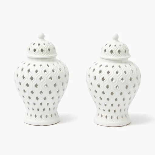 Spring Decorations | Christmas Decorations<Mrs. Alice Lydia Ginger Jar (Pair)