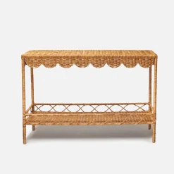 Furniture | Furniture<Mrs. Alice Madeleine Rattan Scalloped Console Table