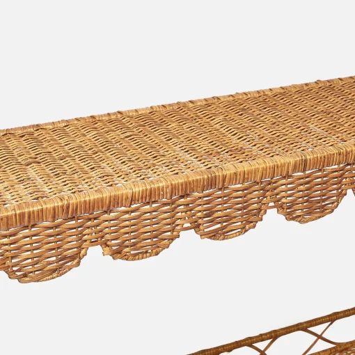 Furniture | Furniture<Mrs. Alice Madeleine Rattan Scalloped Console Table
