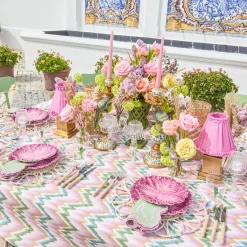 Summer Table Linen | Tablecloths<Mrs. Alice Magdalena Green & Pink Tablecloth