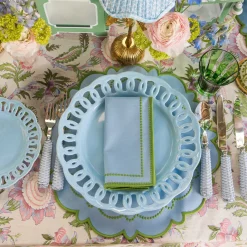 Summer Table Linen | Placemats<Mrs. Alice Mariana Blue & Green Placemats (Set of 4)