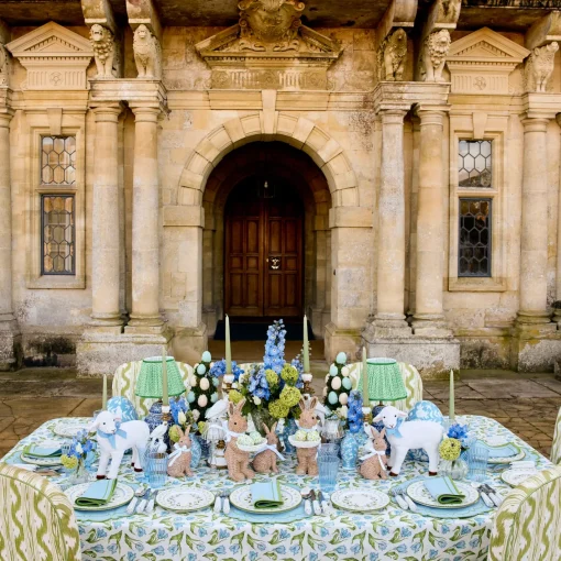 Summer Table Linen | Table Linen Sets<Mrs. Alice Mariana Blue & Green Placemats & Napkins (Set of 4)