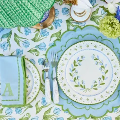 Summer Table Linen | Placemats<Mrs. Alice Mariana Blue & Green Placemats (Set of 4)