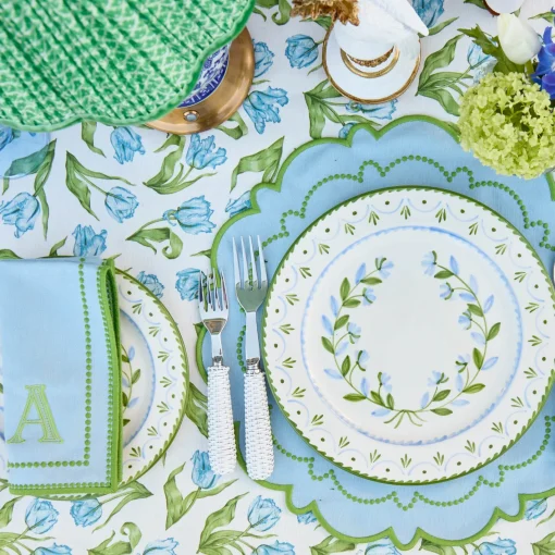 Summer Table Linen | Placemats<Mrs. Alice Mariana Blue & Green Placemats (Set of 4)