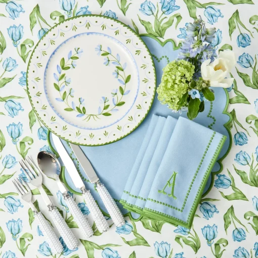Summer Table Linen | Table Linen Sets<Mrs. Alice Mariana Blue & Green Placemats & Napkins (Set of 4)