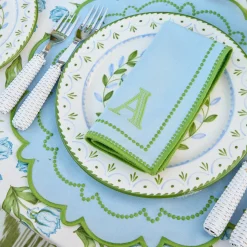 Summer Table Linen | Placemats<Mrs. Alice Mariana Blue & Green Placemats (Set of 4)