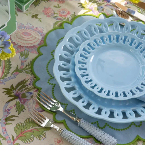 Summer Table Linen | Placemats<Mrs. Alice Mariana Blue & Green Placemats (Set of 4)