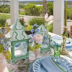 Summer Table Linen | Table Linen Sets<Mrs. Alice Mariana Blue & Green Placemats & Napkins (Set of 4)