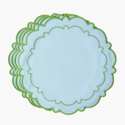 Summer Table Linen | Placemats<Mrs. Alice Mariana Blue & Green Placemats (Set of 4)