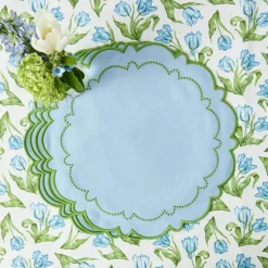 Summer Table Linen | Placemats<Mrs. Alice Mariana Blue & Green Placemats (Set of 4)