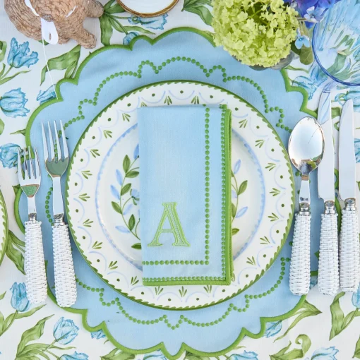 Summer Table Linen | Table Linen Sets<Mrs. Alice Mariana Blue & Green Placemats & Napkins (Set of 4)