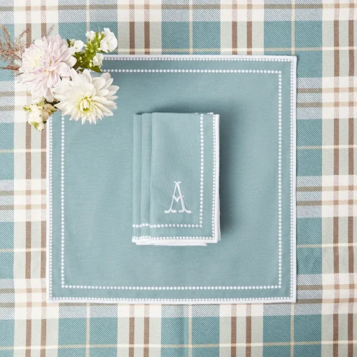 Napkins | Mrs. Alice Monogram<Mrs. Alice Mariana Duck Egg Napkins (Set of 4)