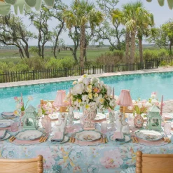Summer Table Linen | Placemats<Mrs. Alice Mariana Pink & Duck Egg Placemats (Set of 4)