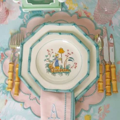 Summer Table Linen | Placemats<Mrs. Alice Mariana Pink & Duck Egg Placemats (Set of 4)