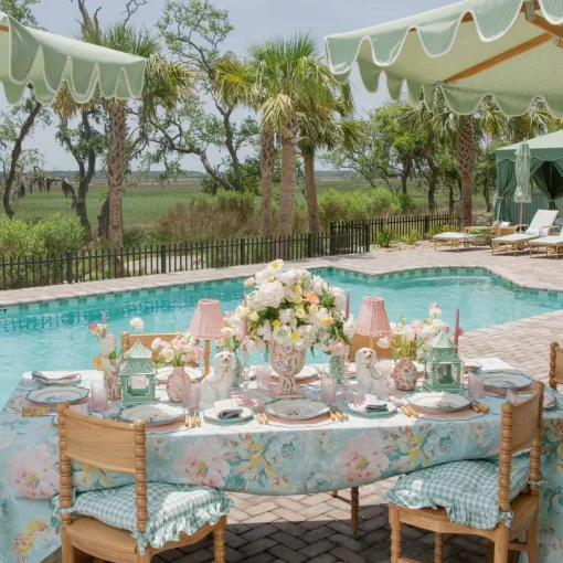 Summer Table Linen | Placemats<Mrs. Alice Mariana Pink & Duck Egg Placemats (Set of 4)