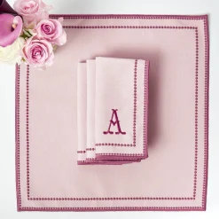 Summer Table Linen | Napkins<Mrs. Alice Mariana Pink Napkins (Set of 4)