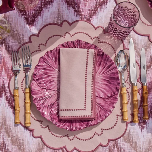 Summer Table Linen | Napkins<Mrs. Alice Mariana Pink Napkins (Set of 4)
