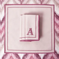 Summer Table Linen | Napkins<Mrs. Alice Mariana Pink Napkins (Set of 4)