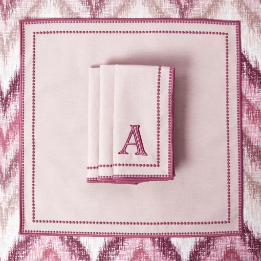Summer Table Linen | Napkins<Mrs. Alice Mariana Pink Napkins (Set of 4)