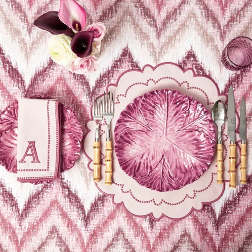Summer Table Linen | Table Linen Sets<Mrs. Alice Mariana Pink Placemats & Napkins (Set of 4)