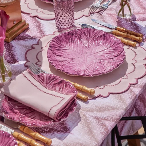 Summer Table Linen | Table Linen Sets<Mrs. Alice Mariana Pink Placemats & Napkins (Set of 4)