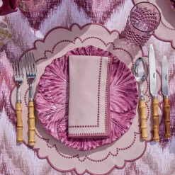 Summer Table Linen | Table Linen Sets<Mrs. Alice Mariana Pink Placemats & Napkins (Set of 4)