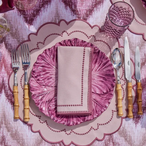 Summer Table Linen | Table Linen Sets<Mrs. Alice Mariana Pink Placemats & Napkins (Set of 4)