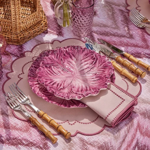 Summer Table Linen | Placemats<Mrs. Alice Mariana Pink Placemats (Set of 4)