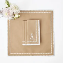 Napkins | Mrs. Alice Monogram<Mrs. Alice Mariana Sand Napkins (Set of 4)