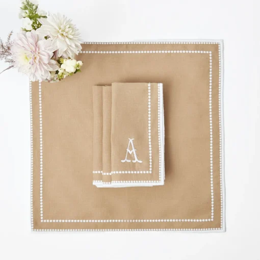 Napkins | Mrs. Alice Monogram<Mrs. Alice Mariana Sand Napkins (Set of 4)
