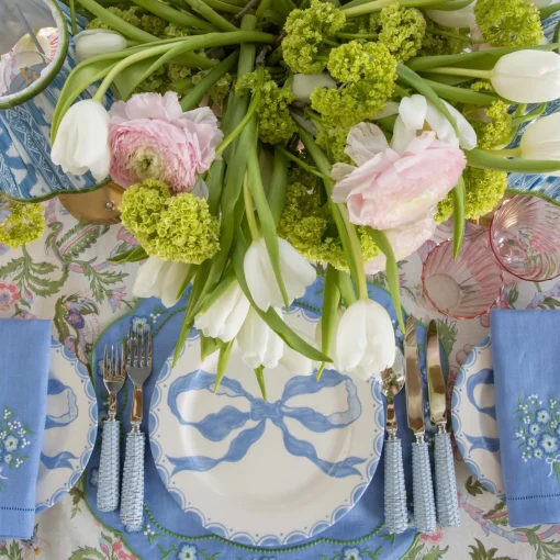 Summer Crockery | Crockery Sets<Mrs. Alice Marilyn Blue Bow Dinner & Starter Plates (Set of 8)