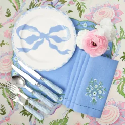 Summer Crockery | Dinner Plates<Mrs. Alice Marilyn Blue Bow Dinner Plates (Set of 4)