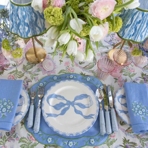 Summer Crockery | Dinner Plates<Mrs. Alice Marilyn Blue Bow Dinner Plates (Set of 4)