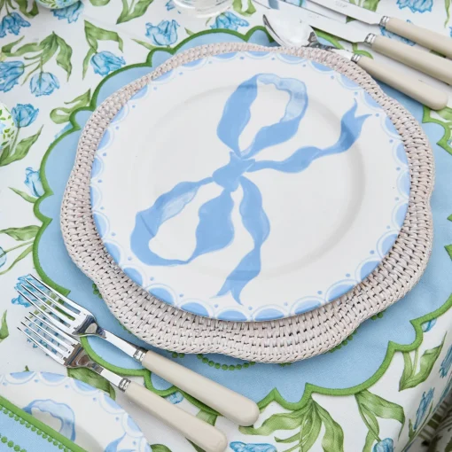 Summer Crockery | Dinner Plates<Mrs. Alice Marilyn Blue Bow Dinner Plates (Set of 4)