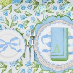 Summer Crockery | Dinner Plates<Mrs. Alice Marilyn Blue Bow Dinner Plates (Set of 4)
