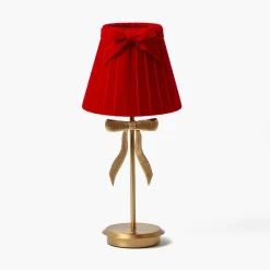 Rechargeable Table Lamps<Mrs. Alice Marilyn Bow Rechargeable Lamp with Red Velvet Bow Shade (18cm)