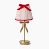 Rechargeable Table Lamps | For Her<Mrs. Alice Marilyn Bow Rechargeable Lamp with Pink & Red Bow Shade (18cm)
