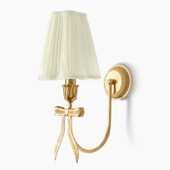 Rechargeable Table Lamps | Wall Lighting<Mrs. Alice Marilyn Bow Rechargeable Wall Light with Cream Shade (14cm)