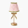 Rechargeable Table Lamps<Mrs. Alice Marilyn Bow Rechargeable Lamp with Pink & Green Ikat Shade (18cm)