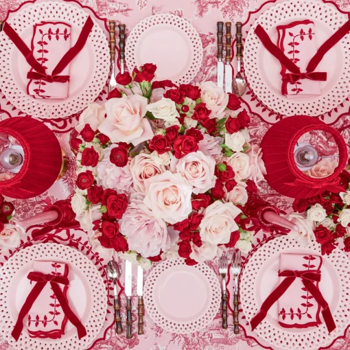 Rechargeable Table Lamps<Mrs. Alice Marilyn Bow Rechargeable Lamp with Red Velvet Bow Shade (18cm)