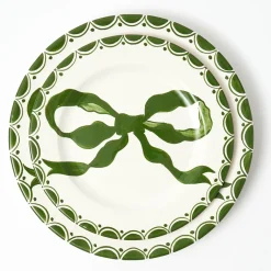 Crockery Sets<Mrs. Alice Marilyn Forest Green Bow Dinner & Starter Plates (Set of 8)