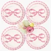 Summer Crockery | Crockery Sets<Mrs. Alice Marilyn Pink Bow Dinner & Starter Plates (Set of 8)