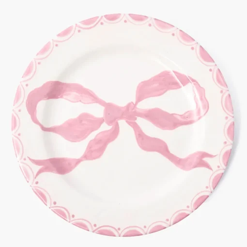 Summer Crockery | Dinner Plates<Mrs. Alice Marilyn Pink Bow Dinner Plate