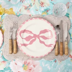 Summer Crockery | Dinner Plates<Mrs. Alice Marilyn Pink Bow Dinner Plate