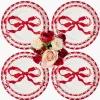 Crockery Sets<Mrs. Alice Marilyn Red Bow Dinner & Starter Plates (Set of 8)