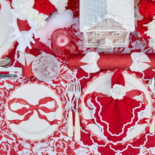 Crockery Sets<Mrs. Alice Marilyn Red Bow Dinner & Starter Plates (Set of 8)