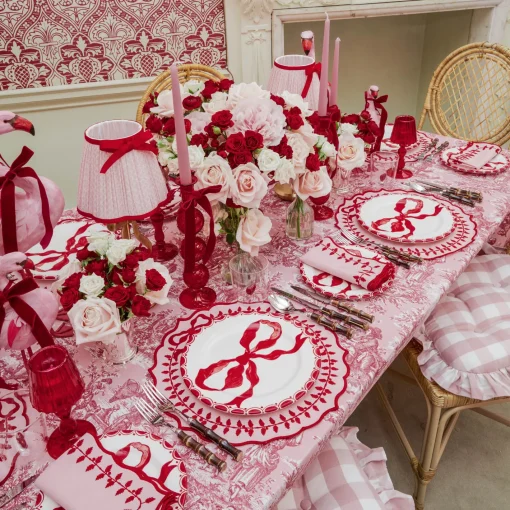 Dinner Plates | Crockery Sets<Mrs. Alice Marilyn Red Bow Dinner Plates (Set of 4)
